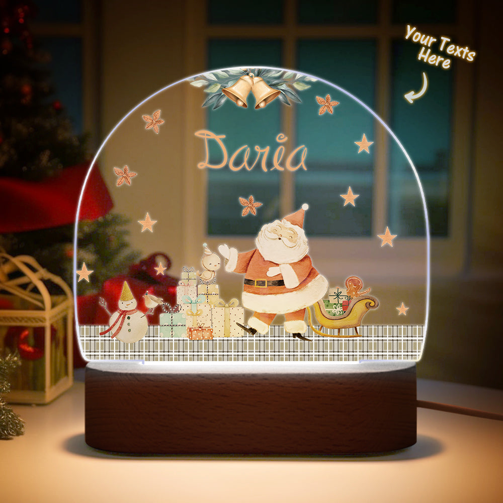 Christmas Tree & Elk Personalized Night Light