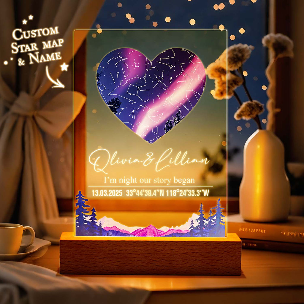 Star Map Acrylic Night Light (Date Custom)