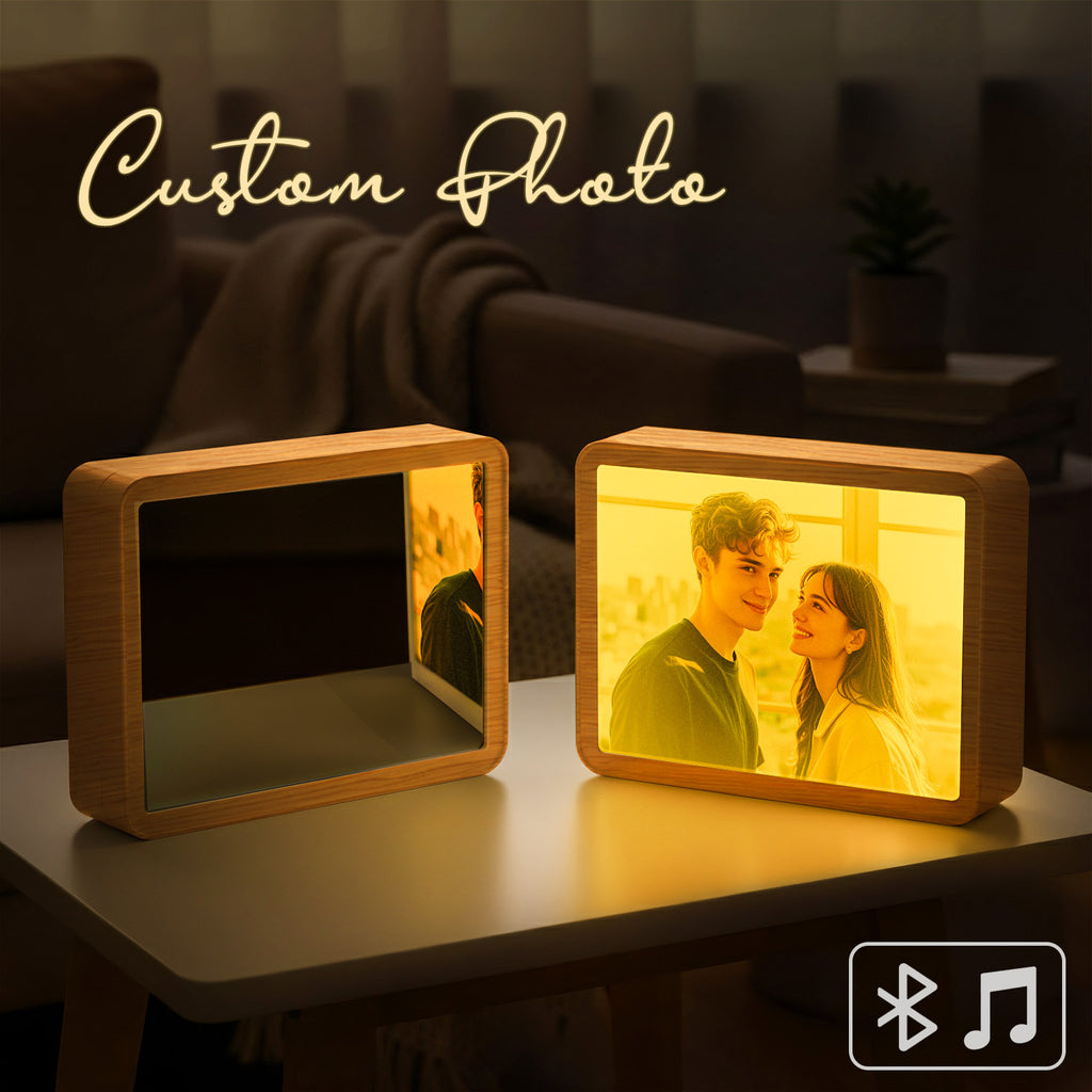 Bluetooth Speaker Mirror Photo Lamp