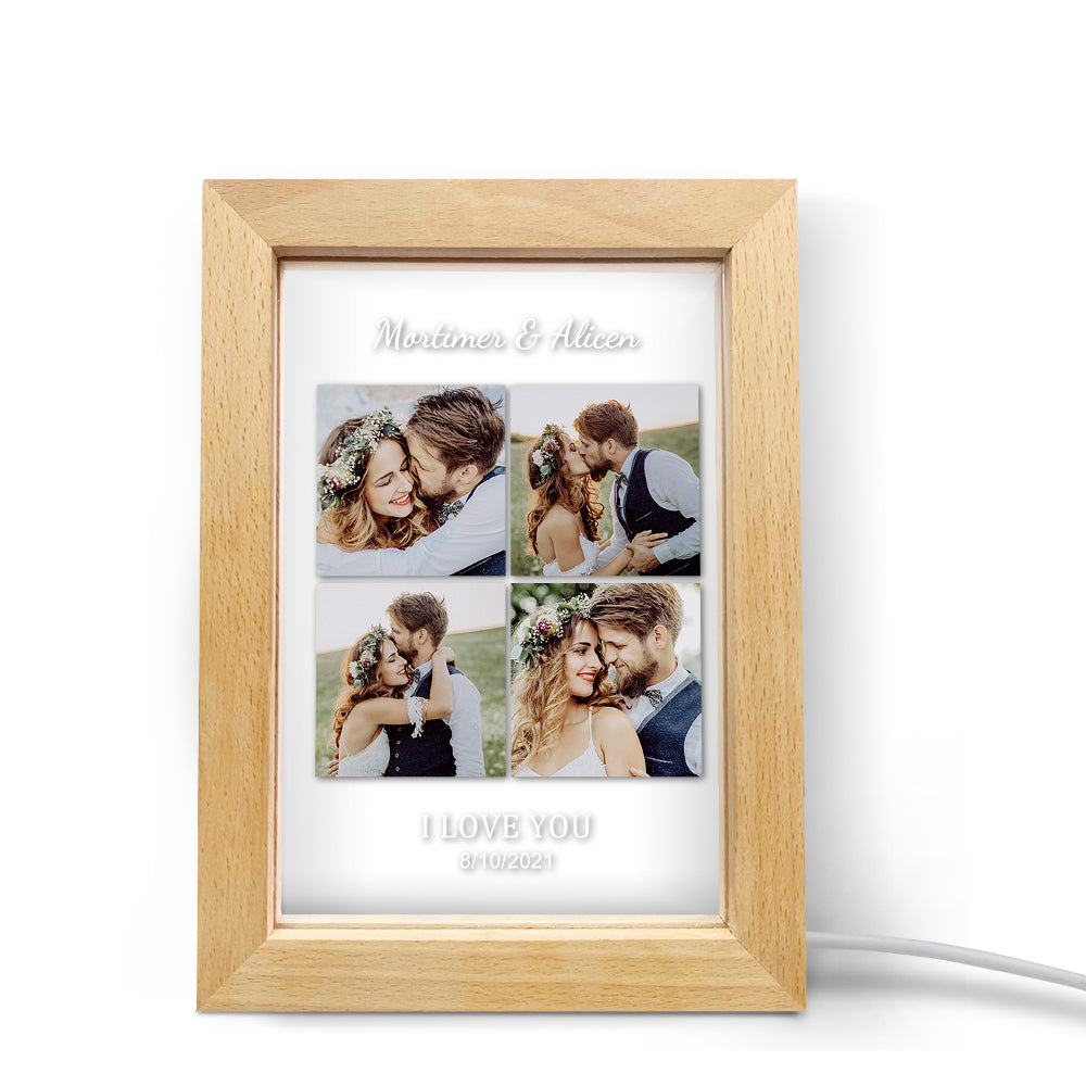 Engraved Name & Date LED Photo Frame