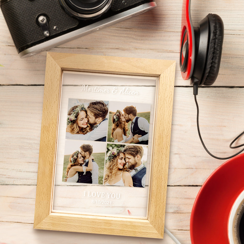 Engraved Name & Date LED Photo Frame