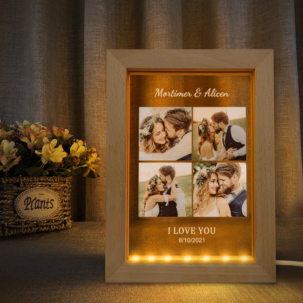 Engraved Name & Date LED Photo Frame