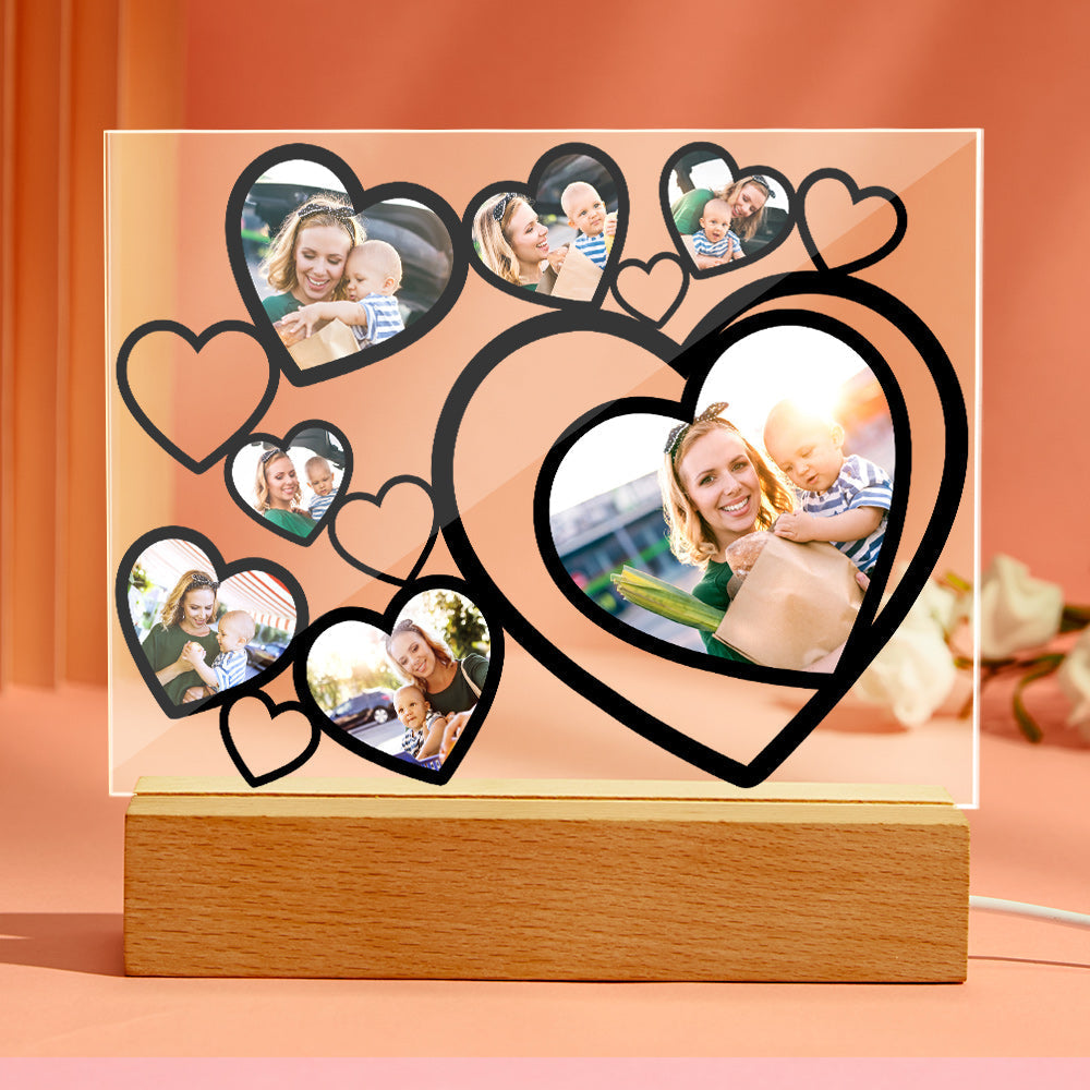 Love Heart Photo Block Night Light