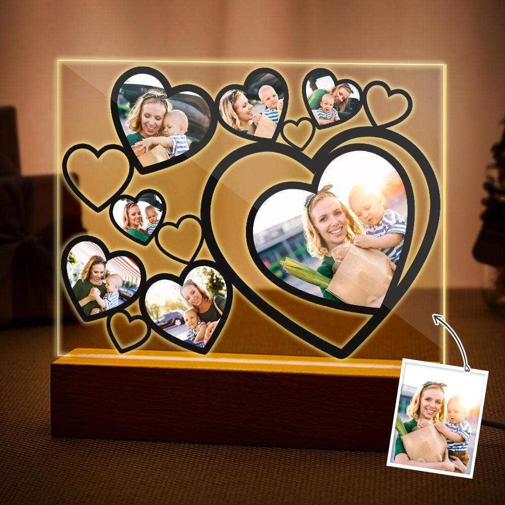 Love Heart Photo Block Night Light