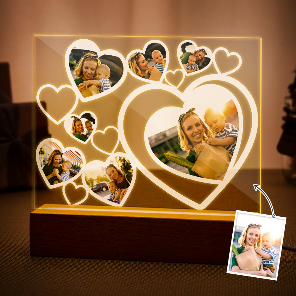 Love Heart Photo Block Night Light