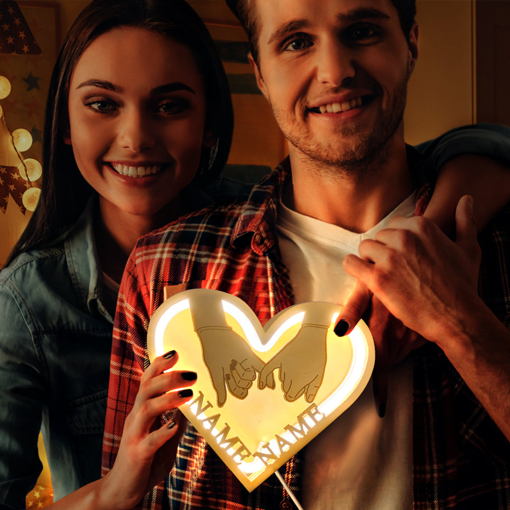Couple Hand-in-Hand Heart Lamp