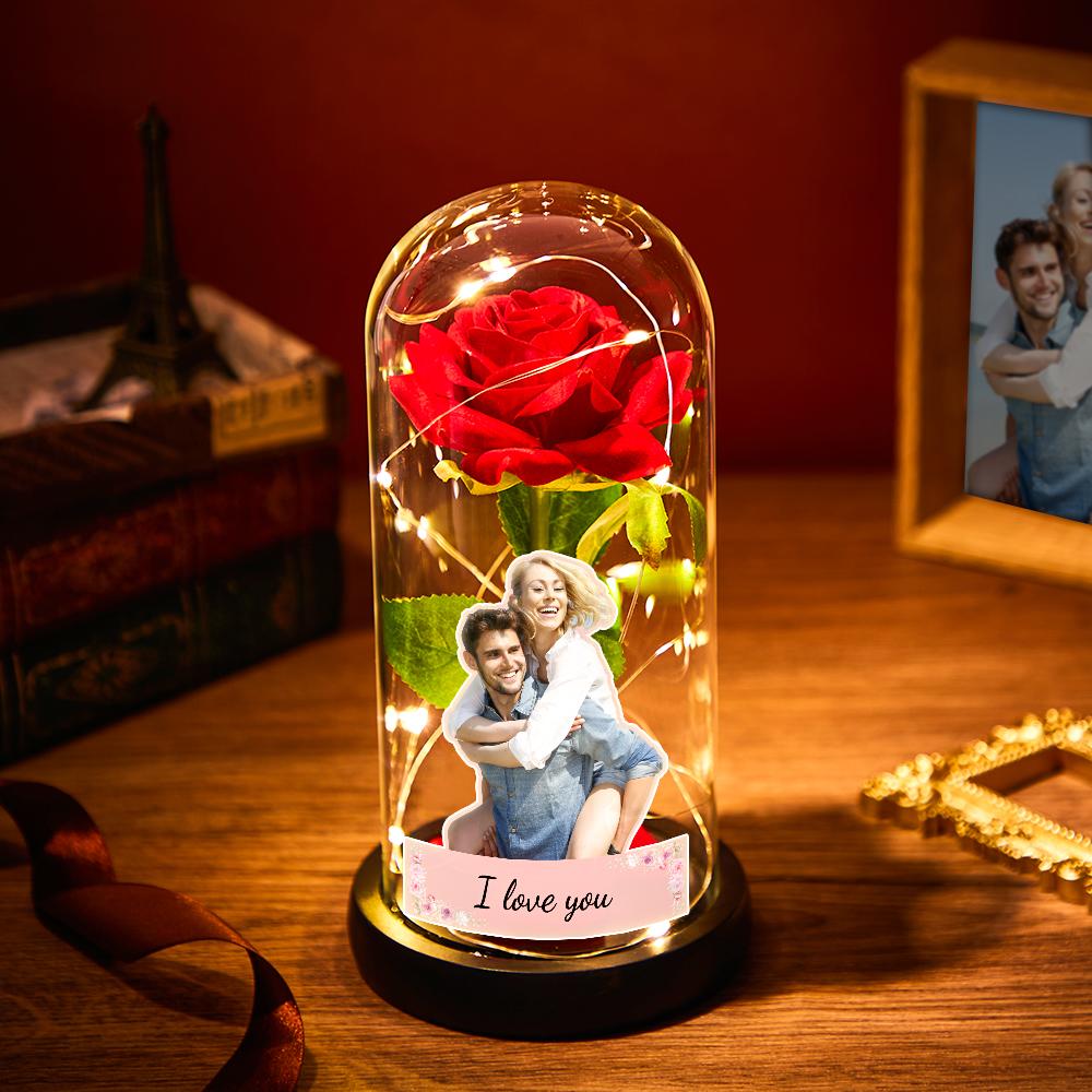 Eternal Rose Glass Cover LED Night Light