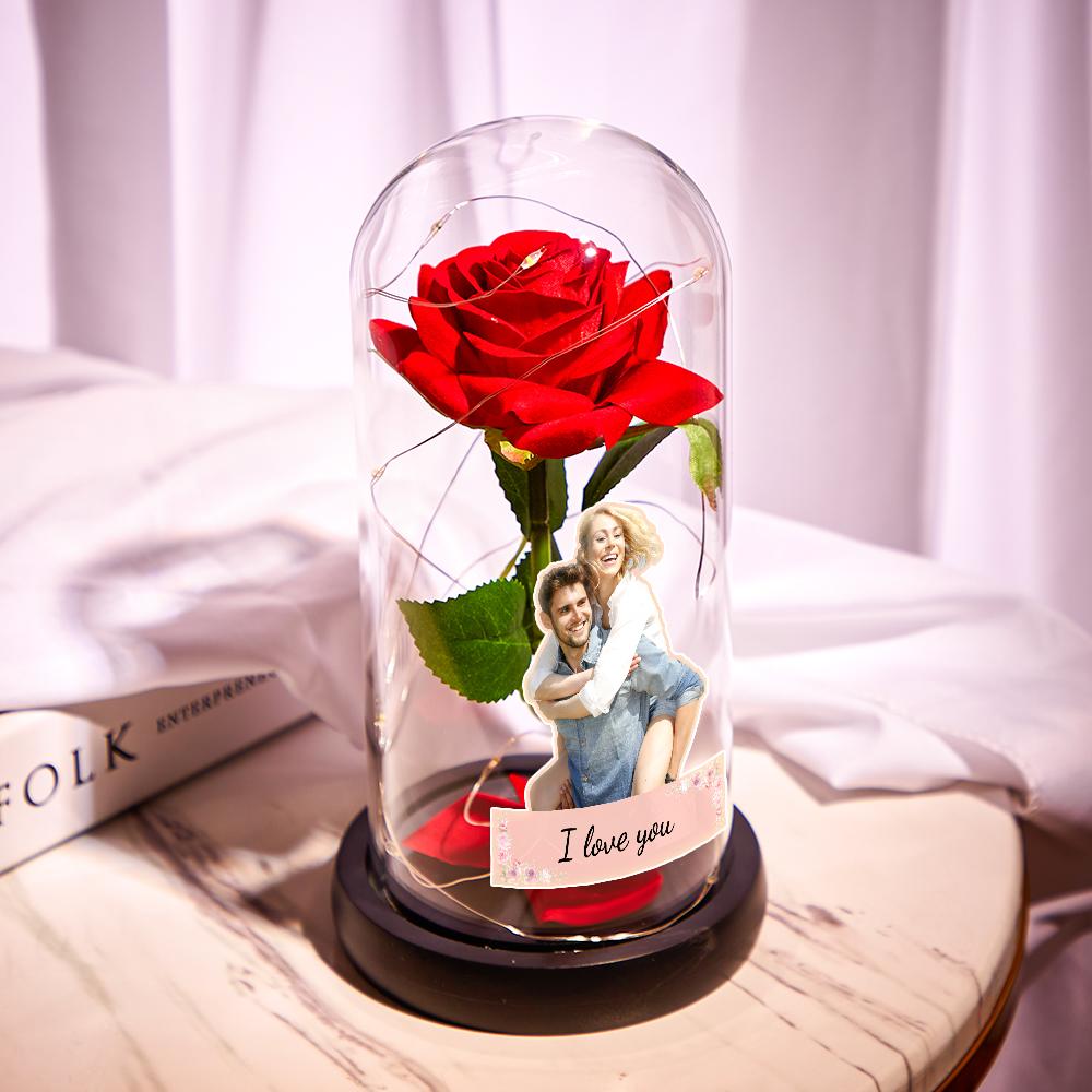 Eternal Rose Glass Cover LED Night Light