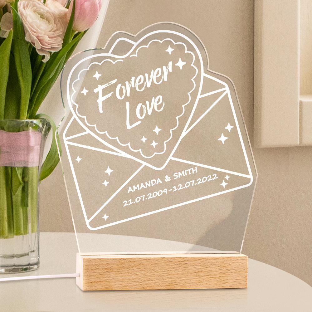 Couples “Always & Forever” 3D Lamp