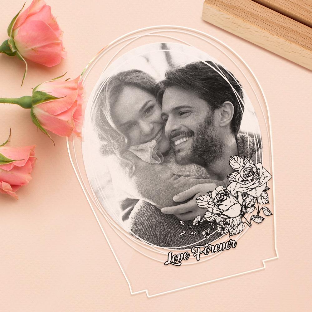 Illustrated Text 3D Oval Night Light