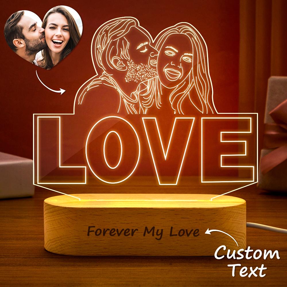 Hand-Etched 3D Photo Night Light