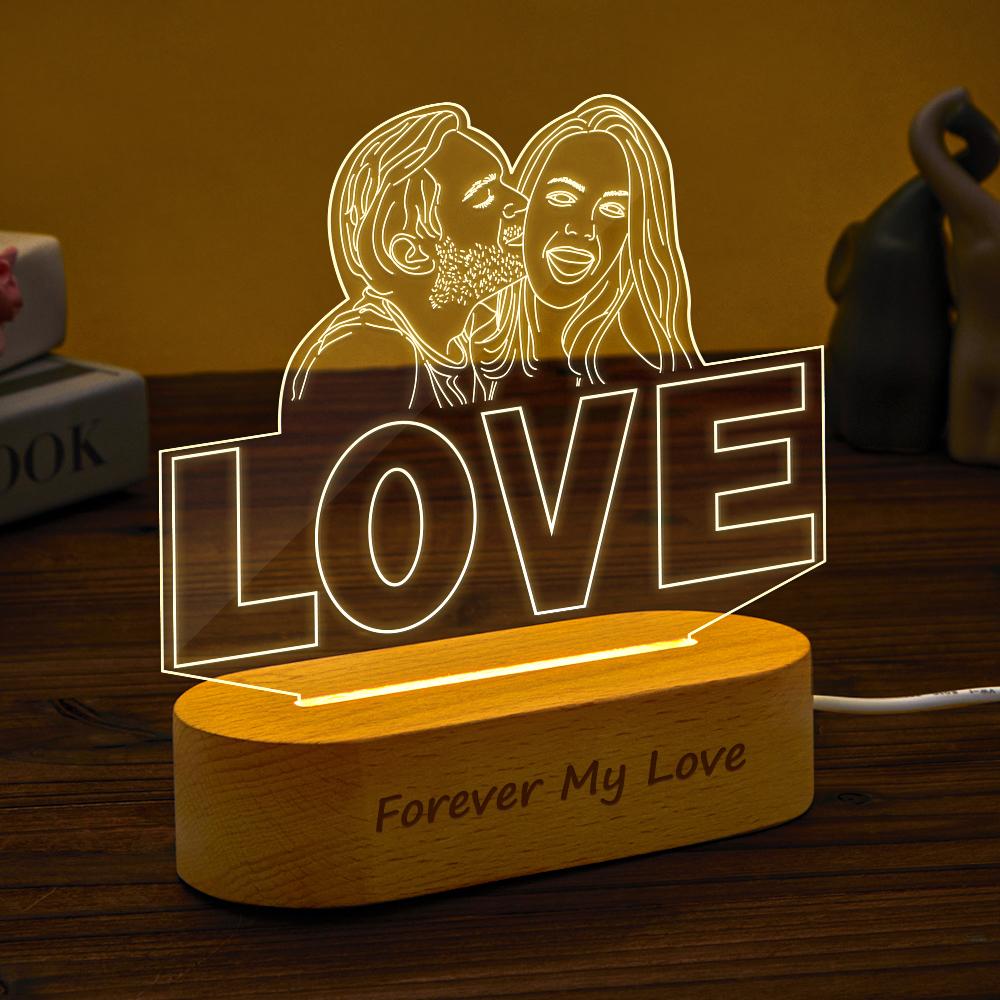 Hand-Etched 3D Photo Night Light