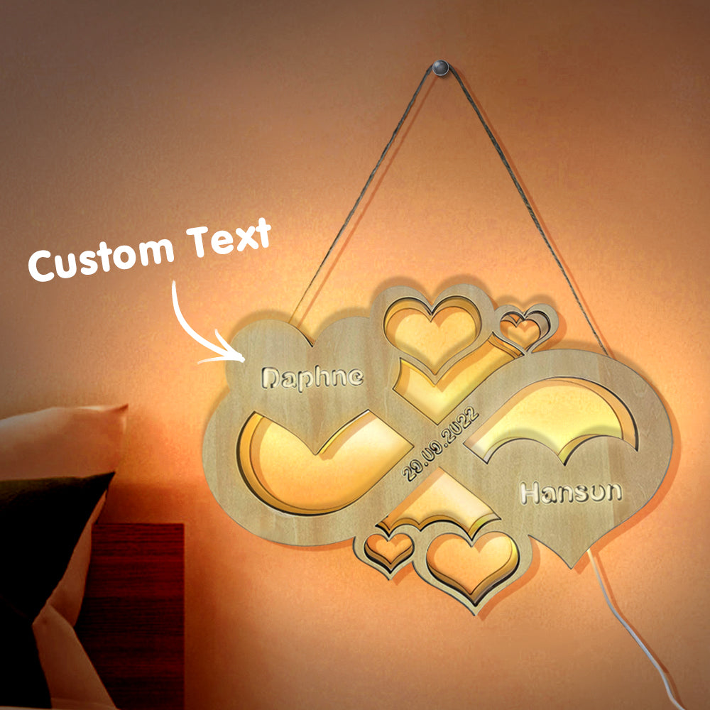 Infinity Heart Engraved Night Lamp