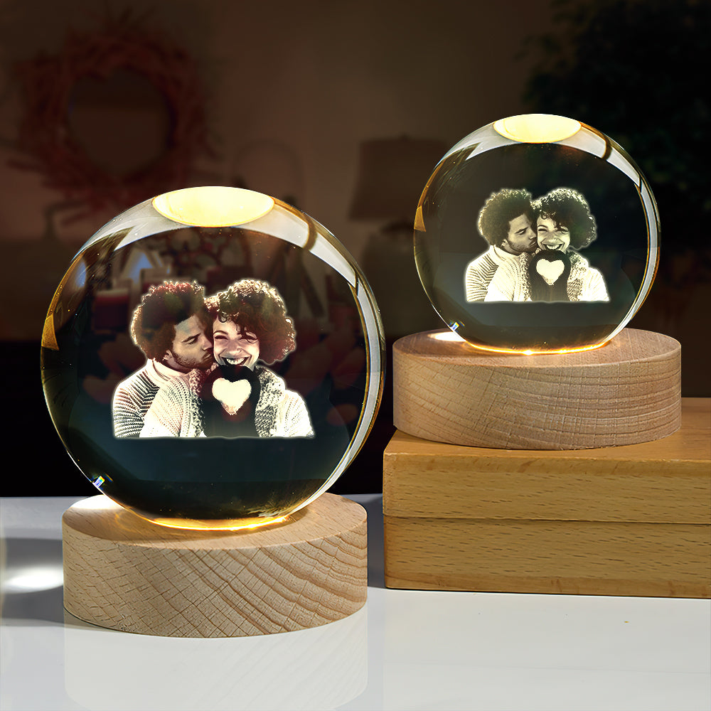 2D Photo Crystal Ball Night Light