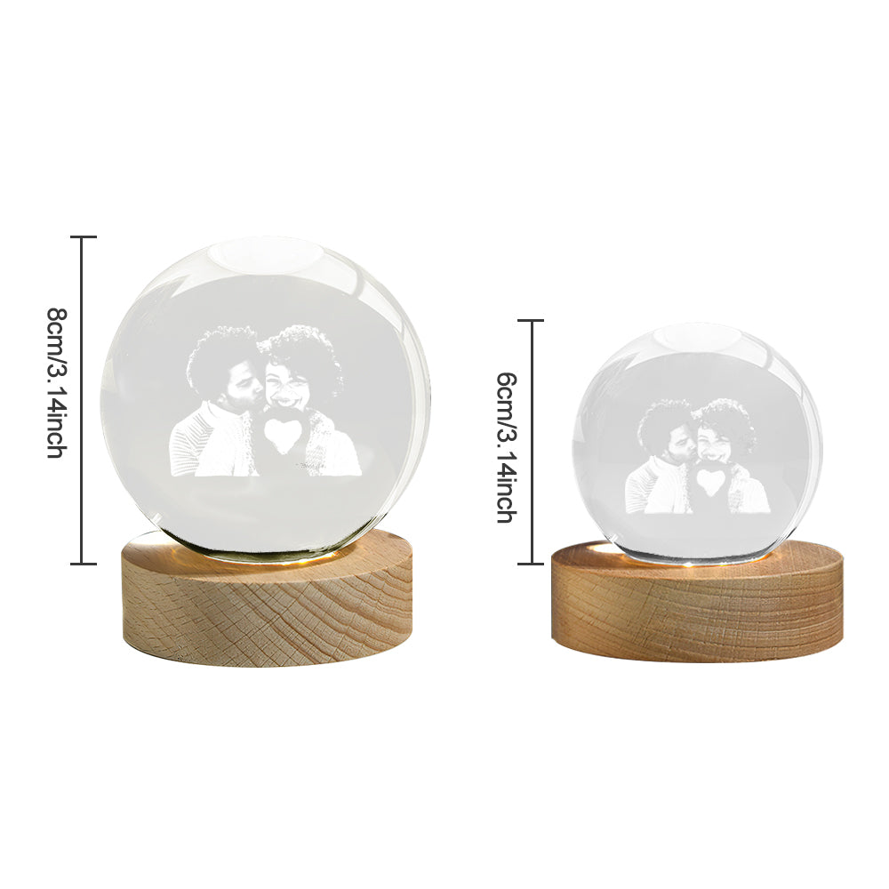 2D Photo Crystal Ball Night Light