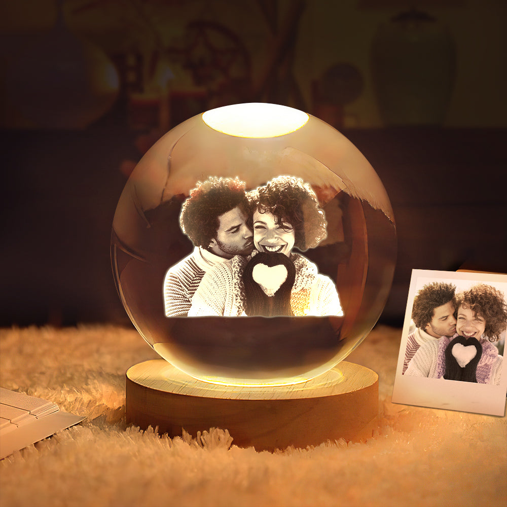 2D Photo Crystal Ball Night Light