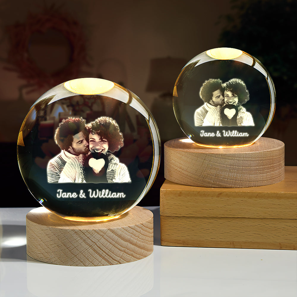 2D Photo Crystal Ball Night Light