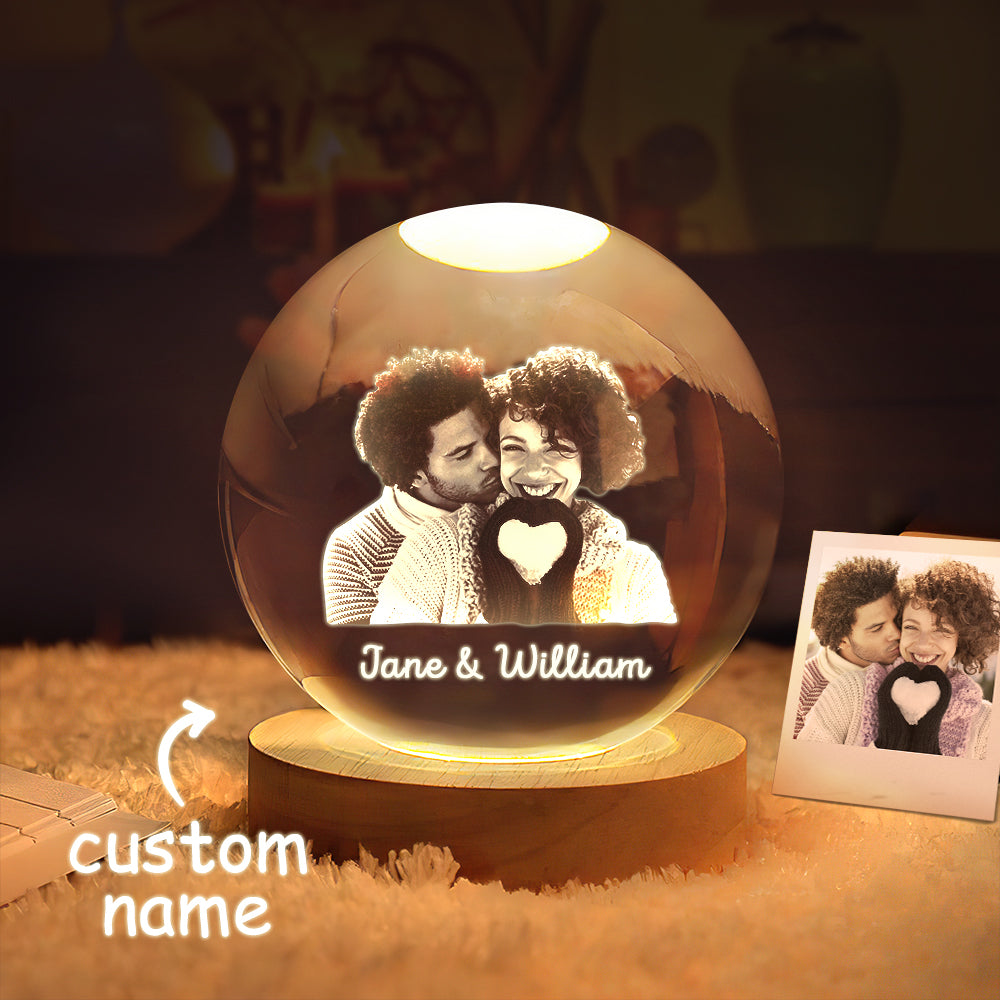 2D Photo Crystal Ball Night Light