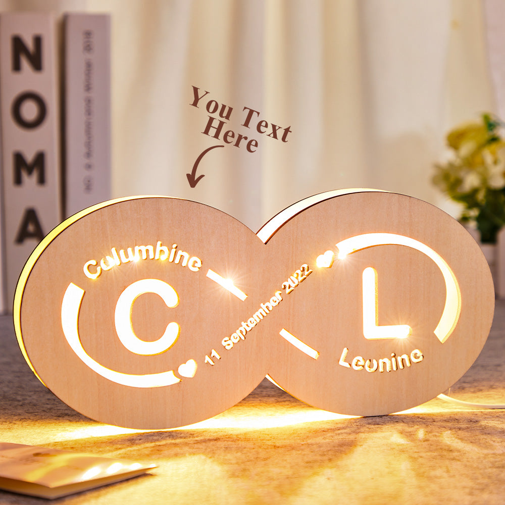 Infinity Love Sign Night Light (Name & Date)