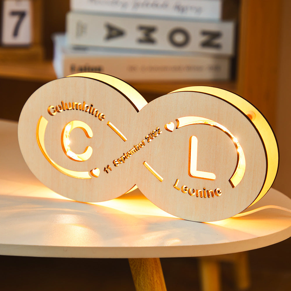 Infinity Love Sign Night Light (Name & Date)