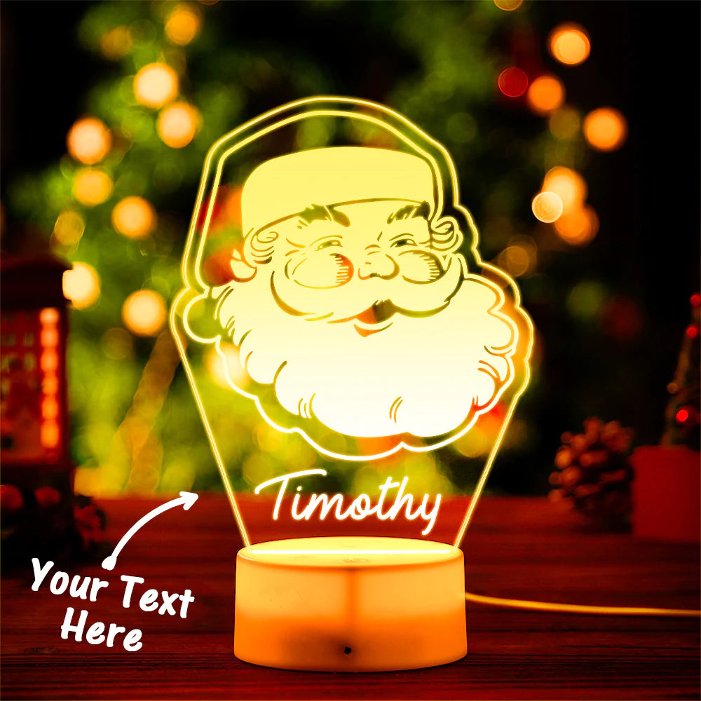 Engraved Santa Night Light