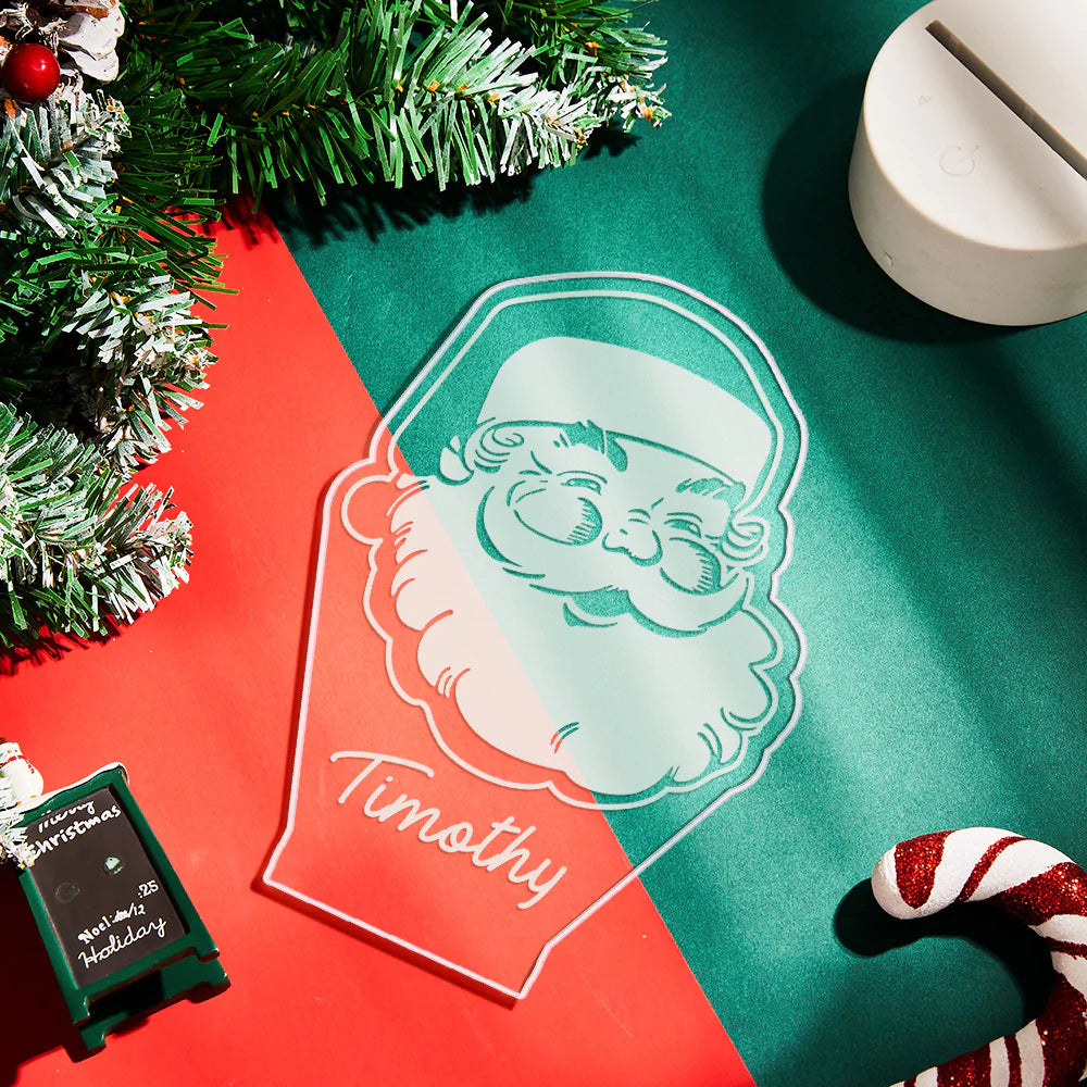 Engraved Santa Night Light