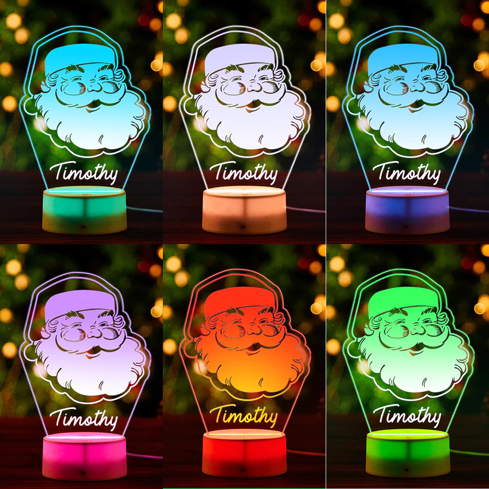 Engraved Santa Night Light