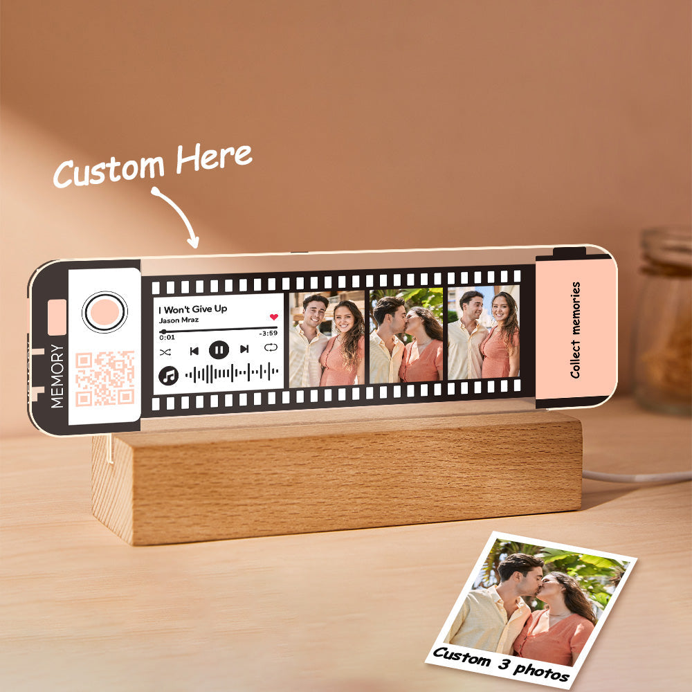 Music Filmstrip Code Night Light