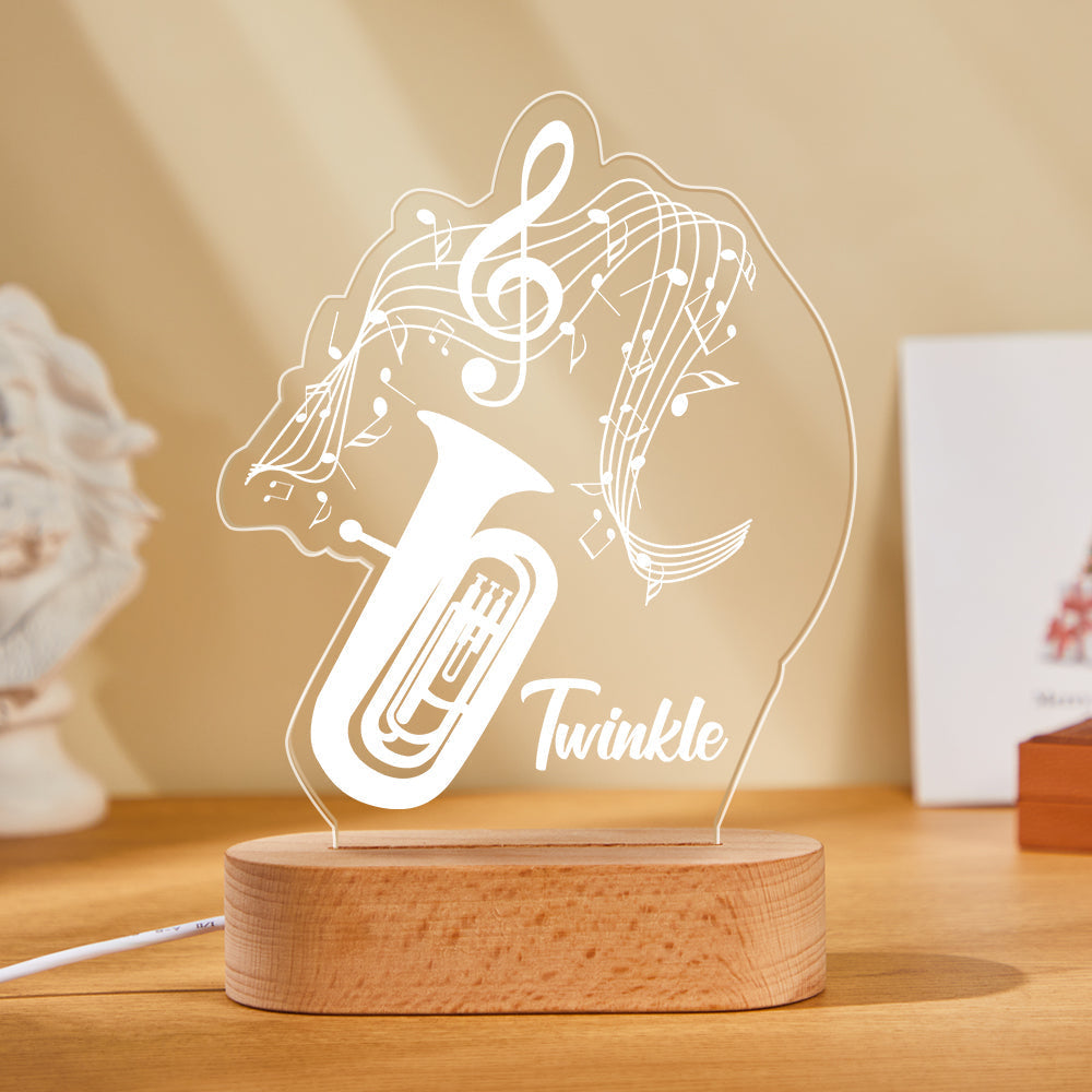 Engraved Instrument Acrylic Night Light