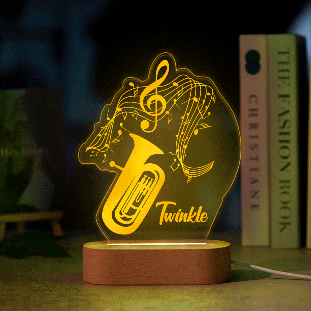 Engraved Instrument Acrylic Night Light