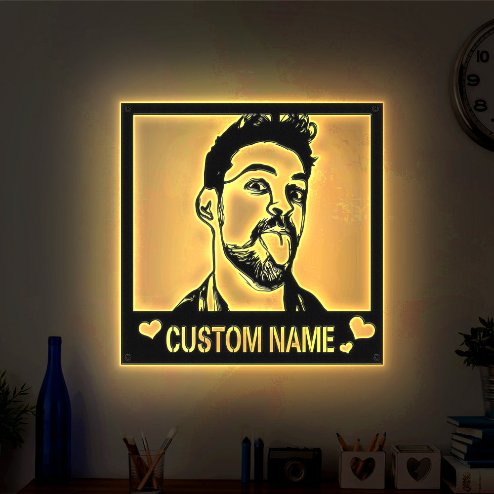 Metal Photo Sign LED Night Light