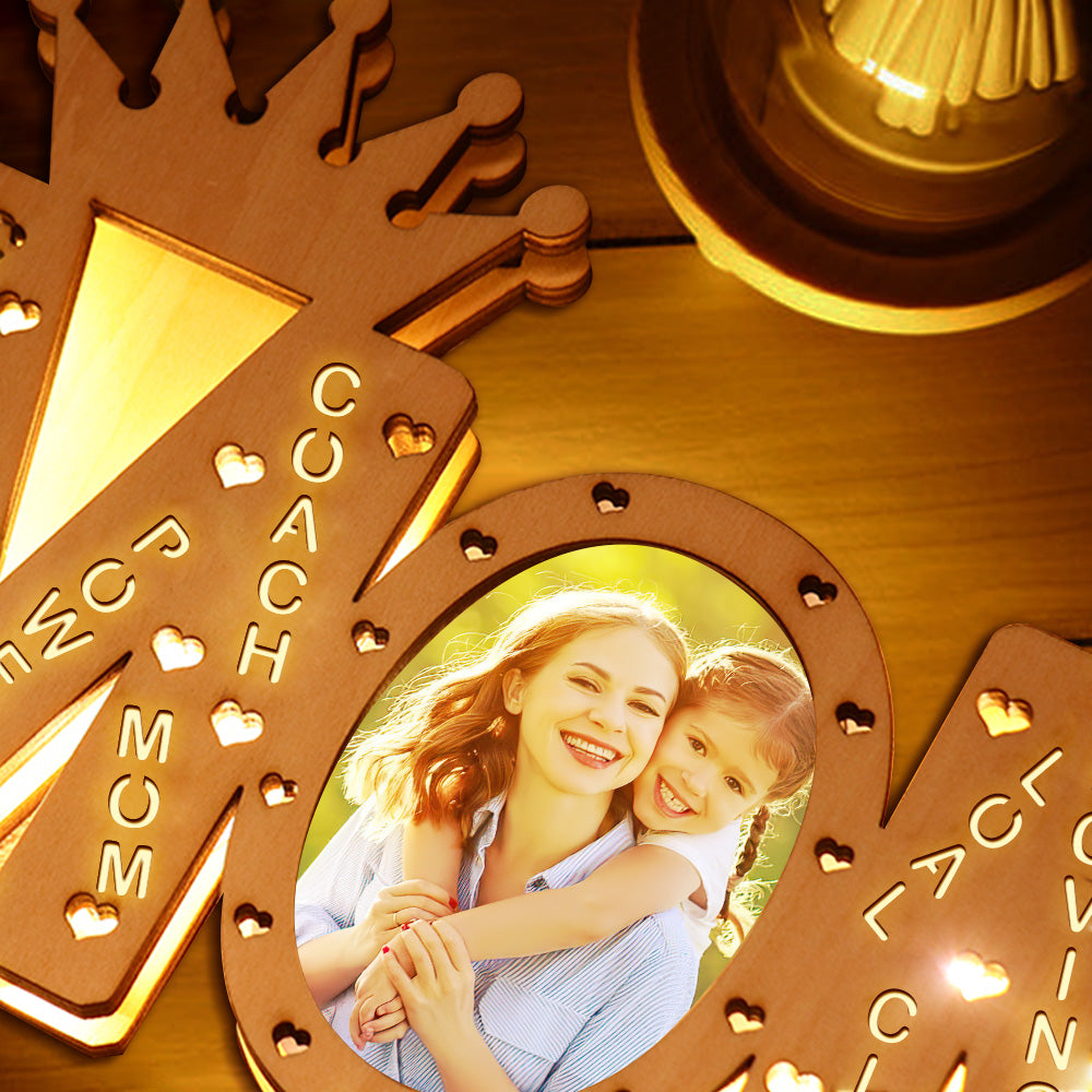 Mom Photo Wood LED Night Light