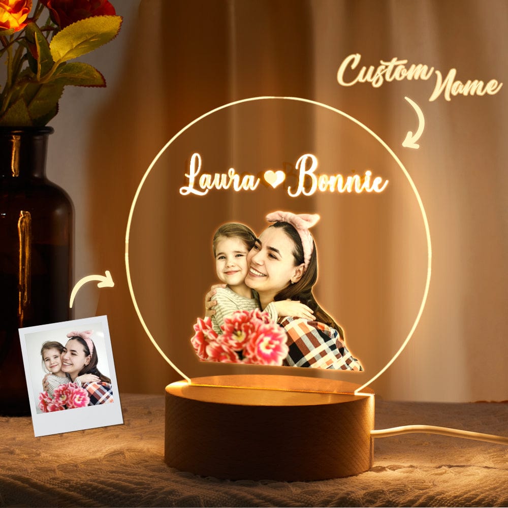 Photo Name Night Light (Mom Gift)