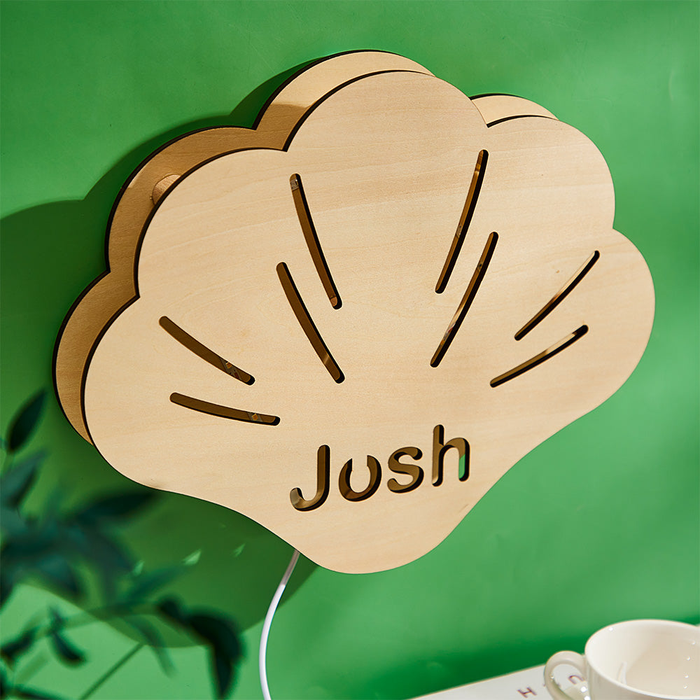 Shell Shaped Wooden Night Light