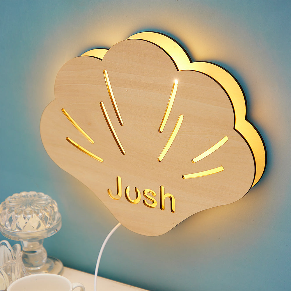 Shell Shaped Wooden Night Light