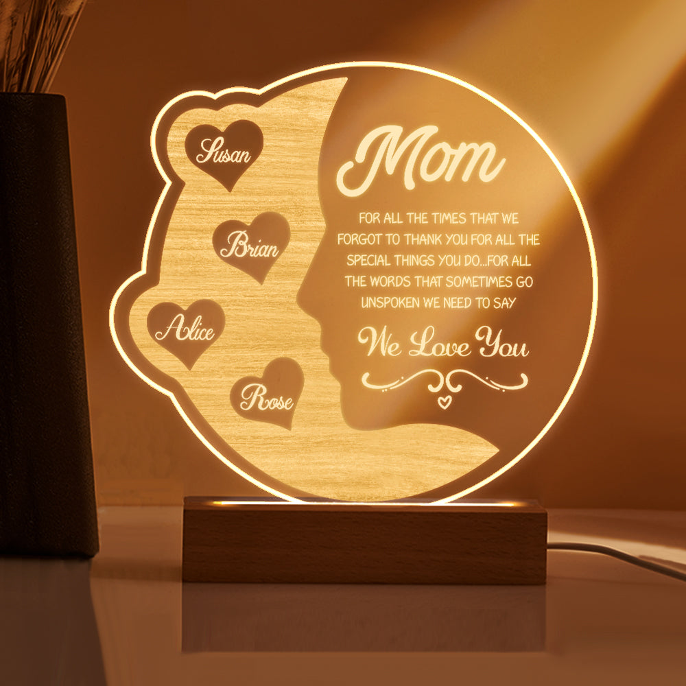Crescent Moon Night Light (Mom Gift)
