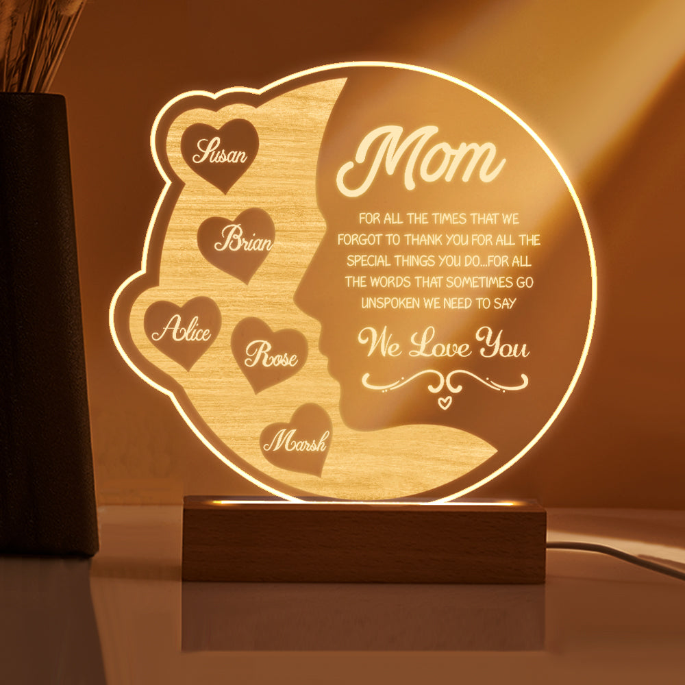 Crescent Moon Night Light (Mom Gift)