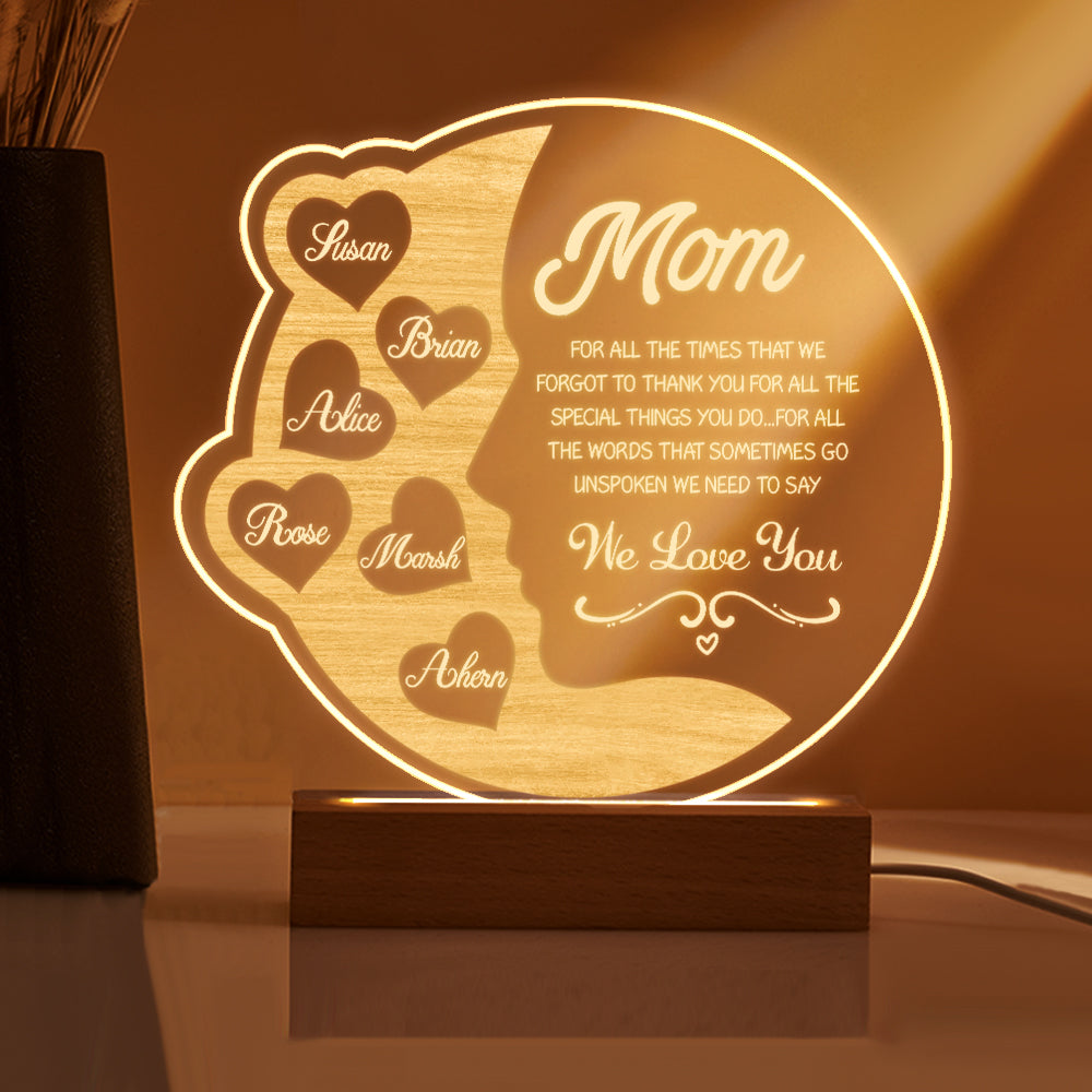 Crescent Moon Night Light (Mom Gift)