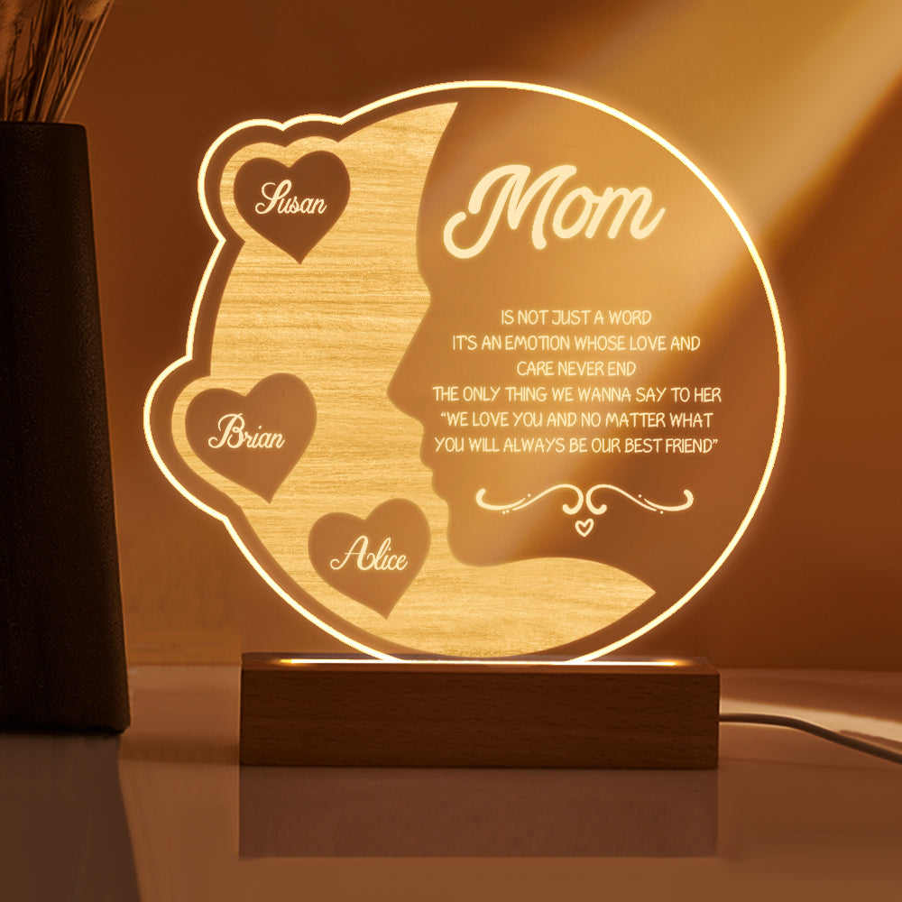 Crescent Moon Night Light (Mom Gift)