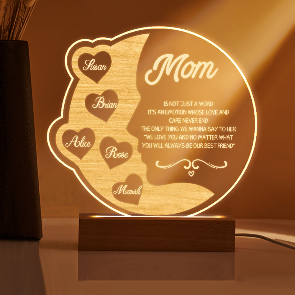 Crescent Moon Night Light (Mom Gift)