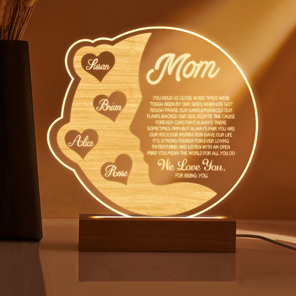 Crescent Moon Night Light (Mom Gift)