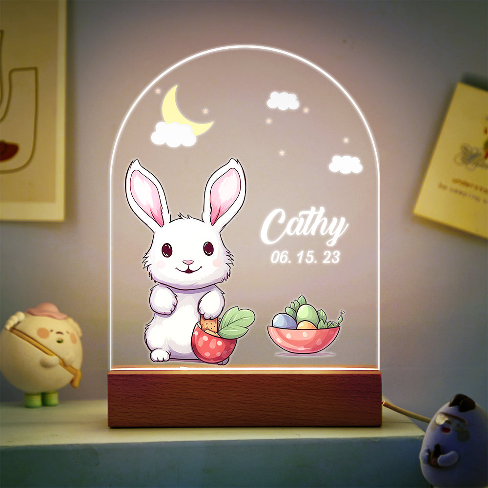 Christmas Tree & Elk Personalized Night Light