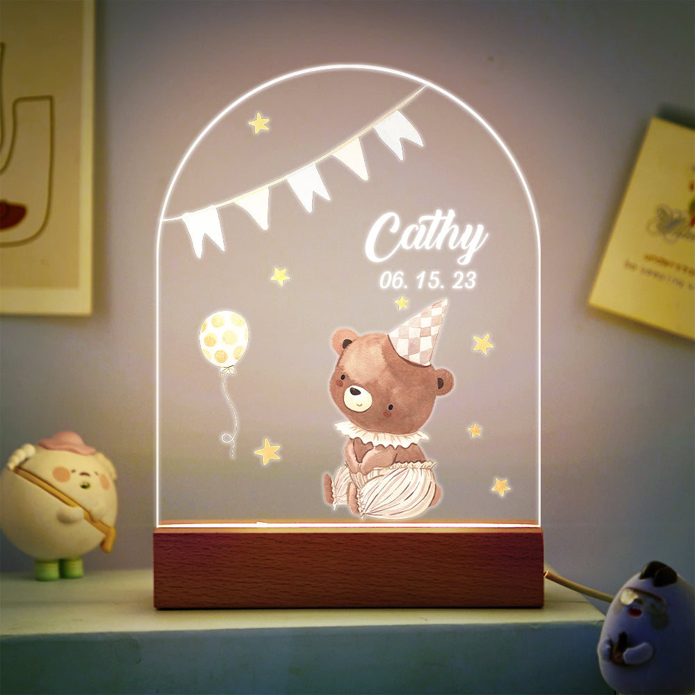 Christmas Tree & Elk Personalized Night Light