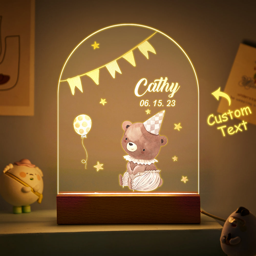 Christmas Tree & Elk Personalized Night Light