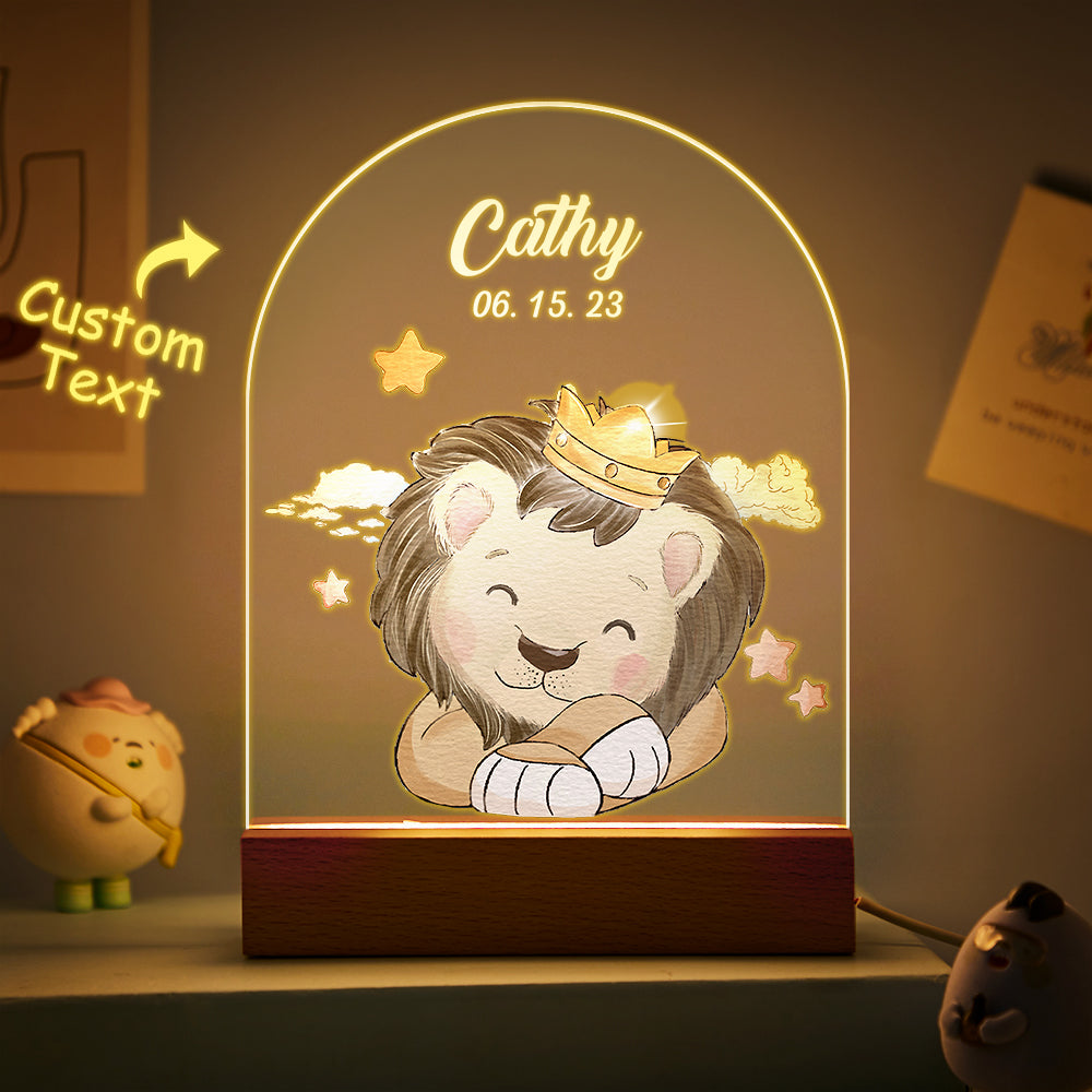 Christmas Tree & Elk Personalized Night Light