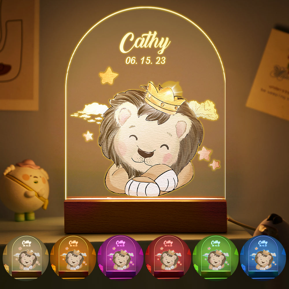 Christmas Tree & Elk Personalized Night Light