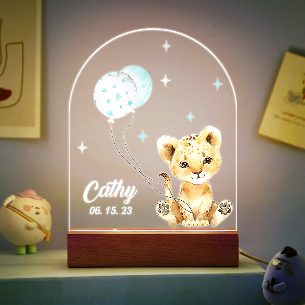 Christmas Tree & Elk Personalized Night Light