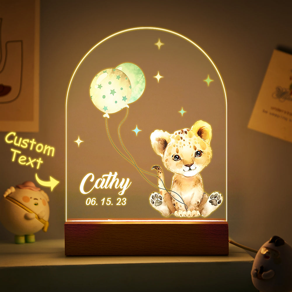 Christmas Tree & Elk Personalized Night Light