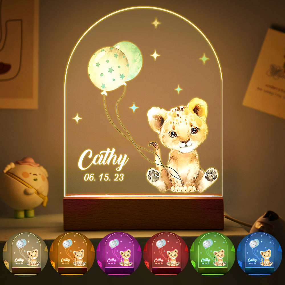 Christmas Tree & Elk Personalized Night Light