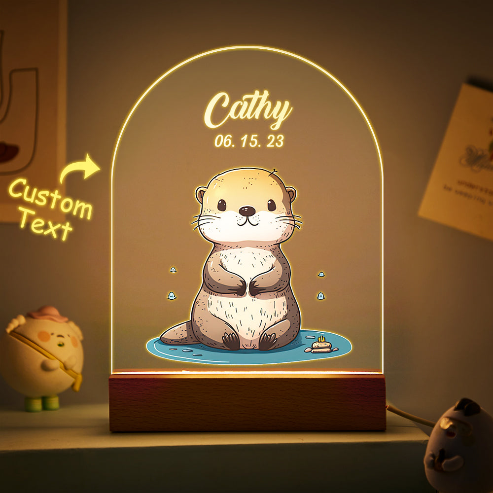 Christmas Tree & Elk Personalized Night Light